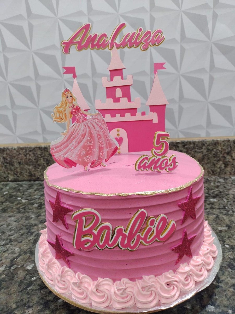 Topo de Bolo Barbie