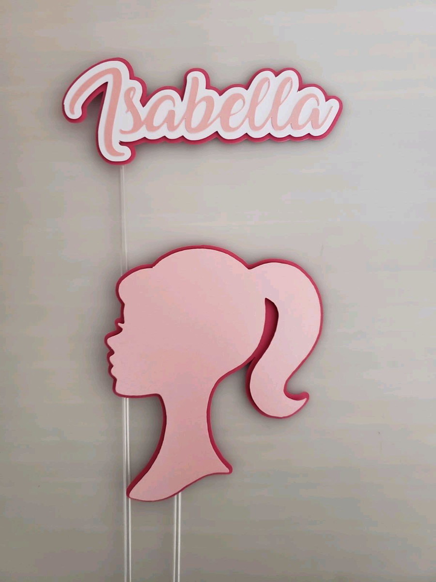 Arquivo de corte Digital - Topo de Bolo Barbie