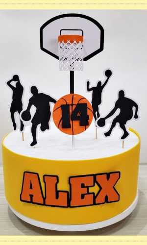 TOPO DE BOLO BASQUETE