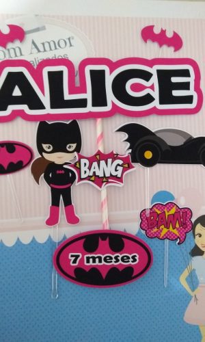 Topo de Bolo batgirl