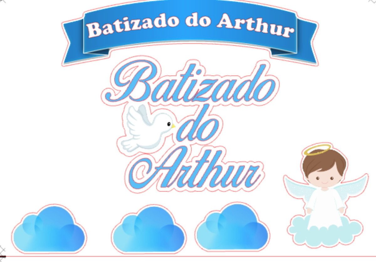 TOPO DE BOLO BATIZADO MENINO - ARQUIVO DE CORTE SILHOUETTE