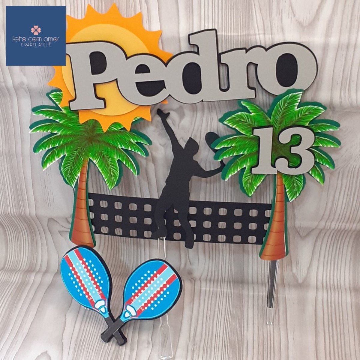 Topo de Bolo - Beach Tennis