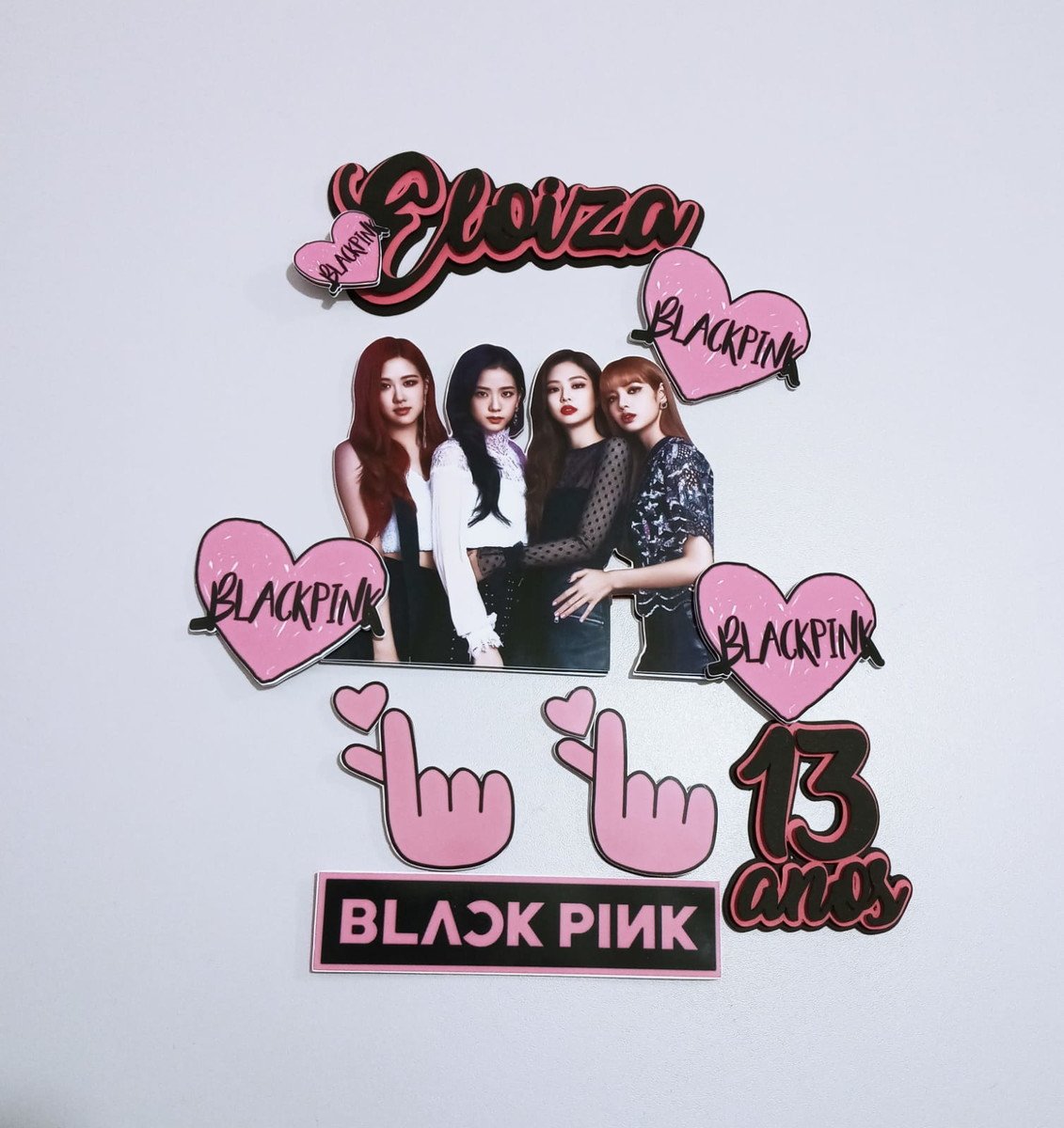 Topo de Bolo Black Pink - Imagem 2
