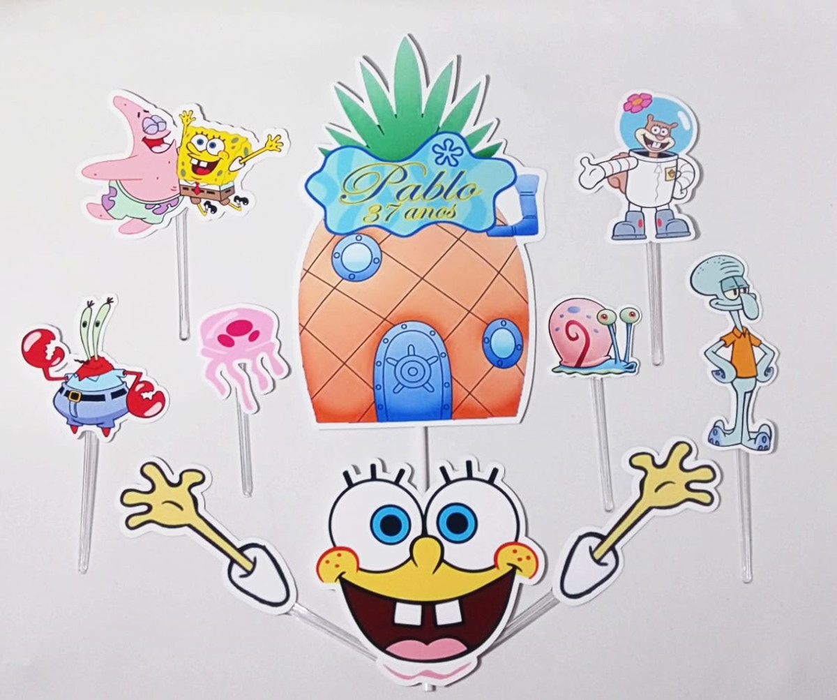 Topo de bolo Bob Esponja