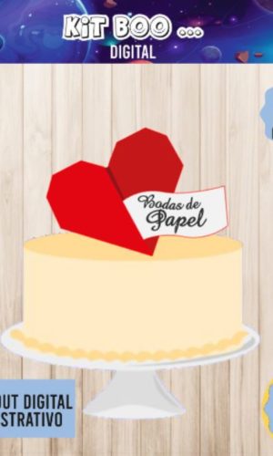 Arquivo Topo de Bolo - Bodas de Papel 1 ano