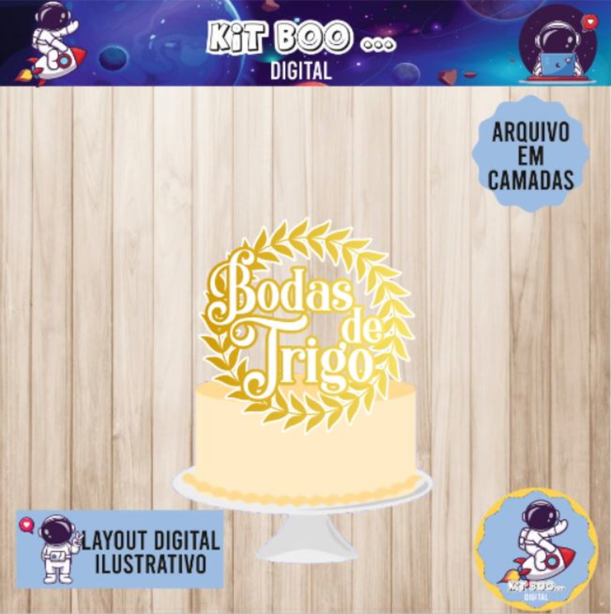 Arquivo Topo de Bolo - Bodas de Trigo 3 anos