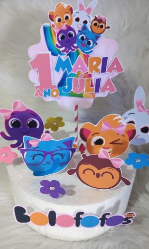 Topo de Bolo Bolofofos Menina