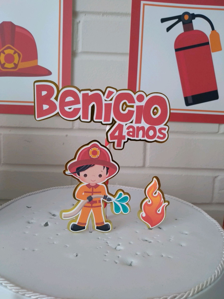 Topo de Bolo Bombeiros - Imagem 2