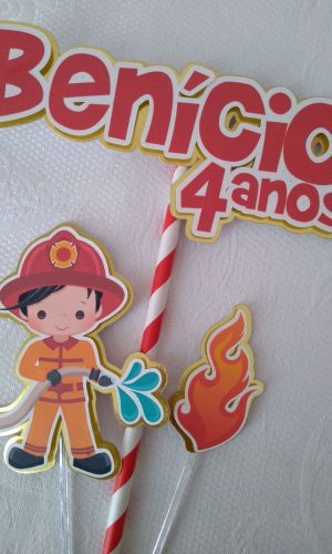 Topo de Bolo Bombeiros