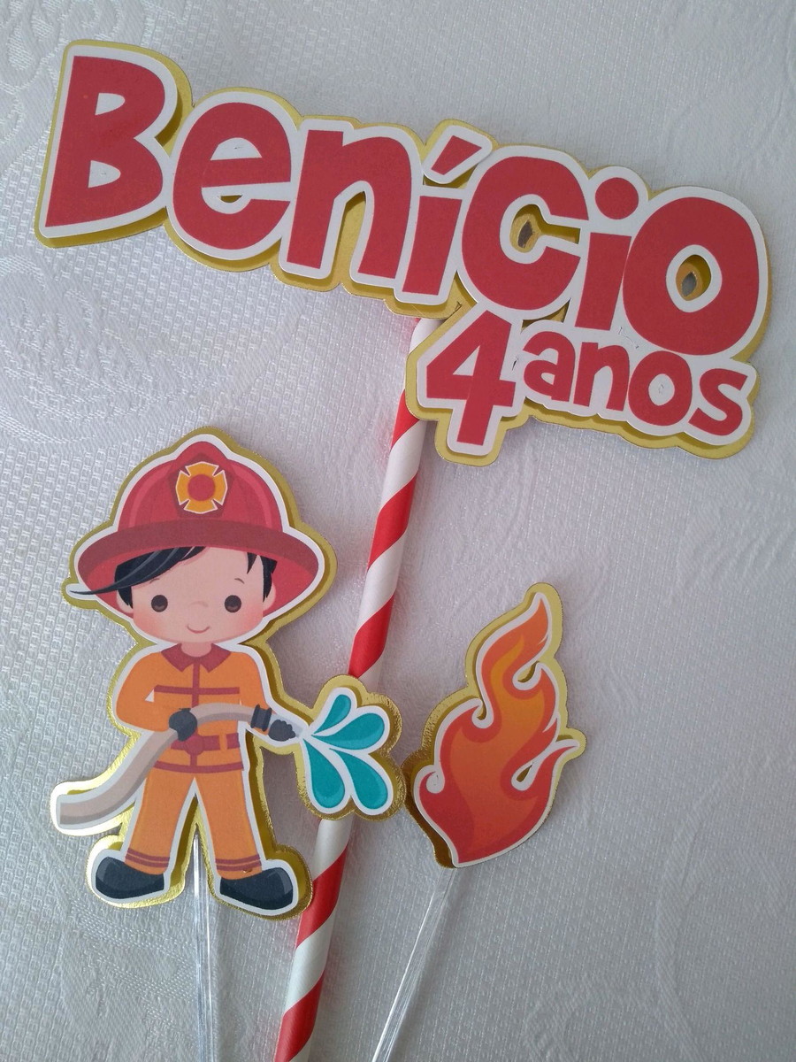 Topo de Bolo Bombeiros