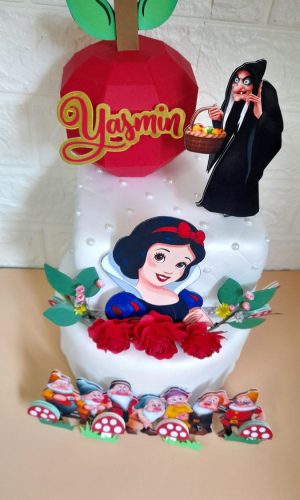 Topo de Bolo Branca de Neve