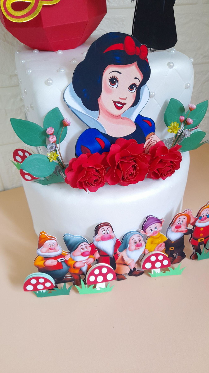 Topo de Bolo Branca de Neve - Imagem 3