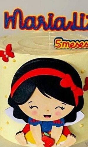 Topo De Bolo Branca De Neve Cute 3+ 4 Arquivos A Sua Escolha