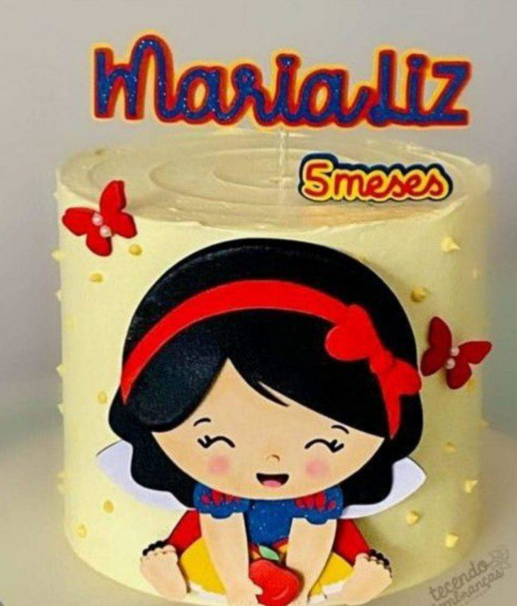 Topo De Bolo Branca De Neve Cute 3+ 4 Arquivos A Sua Escolha