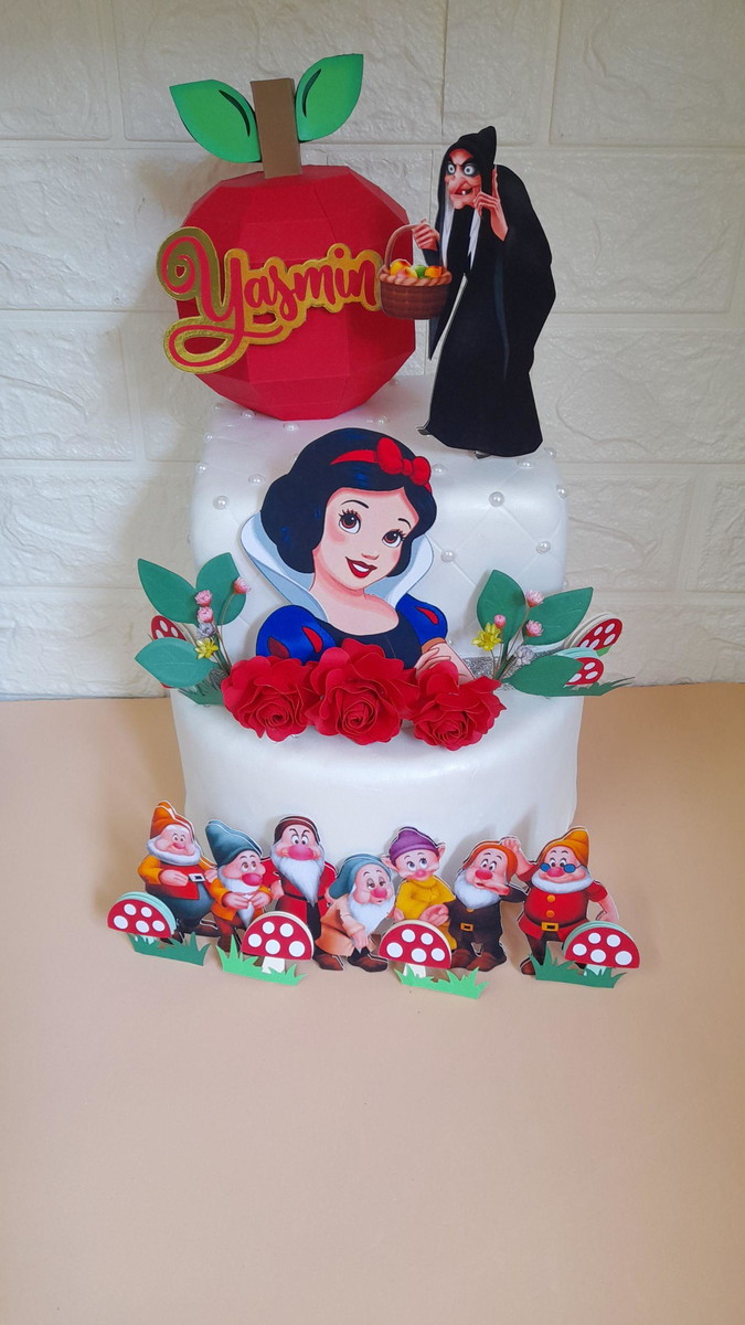 Topo de Bolo Branca de Neve - Imagem 4