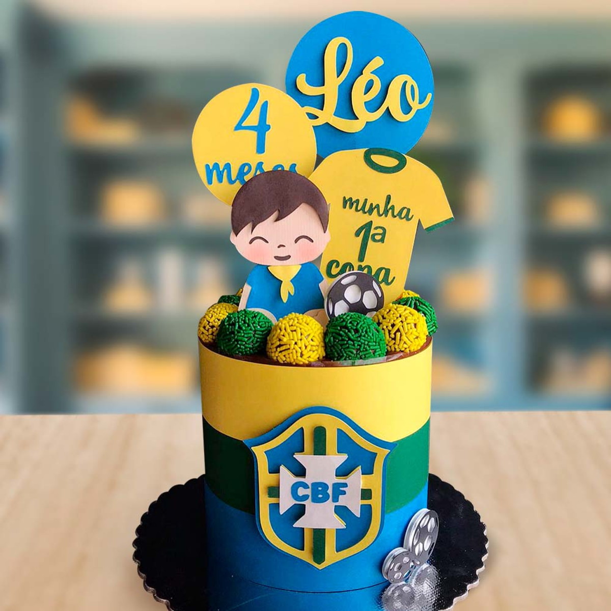 Topo de Bolo Brasil Copa Futebol Arquivo de Corte #3
