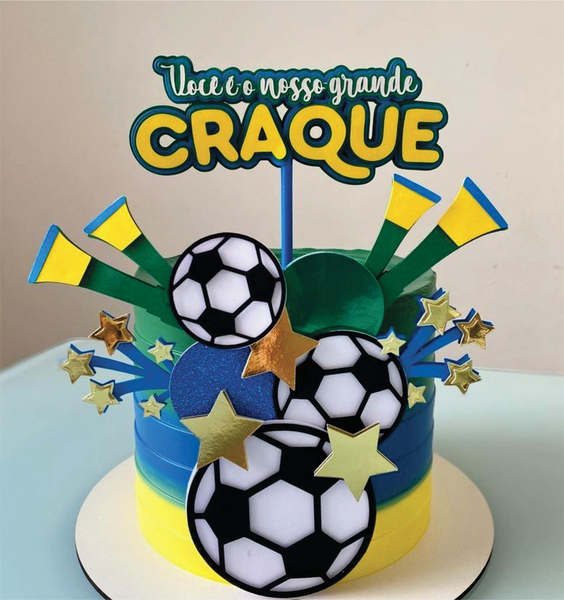 Topo de Bolo Brasil Copa Futebol Arquivo de Corte