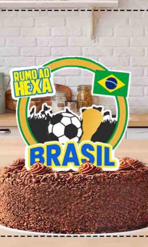 Topo de Bolo Brasil Jogo Futebol Goool 1546 Arquivo Digital