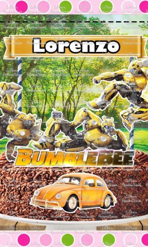 Topo de Bolo Bumblebee