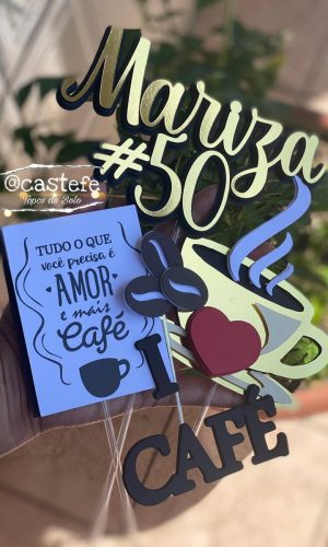Topo de Bolo Café