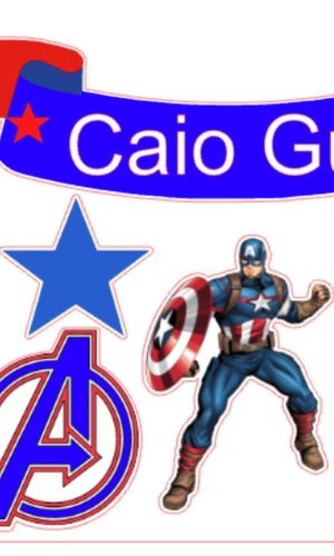 TOPO DE BOLO CAPITAO AMERICA - ARQUIVO DE CORTE SILHOUETTE