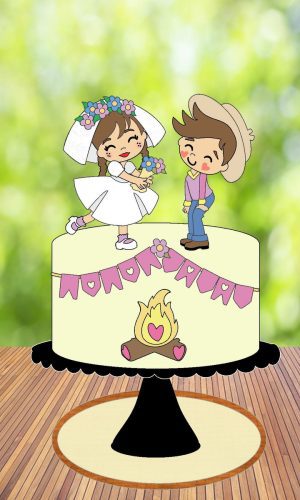 Topo de Bolo Casamento na Roça - Arquivo Digital