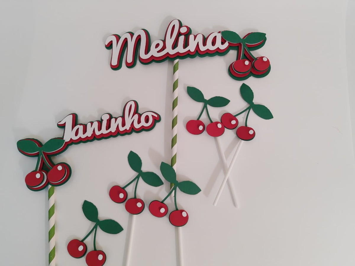 Topo de Bolo Cerejinha - Imagem 3