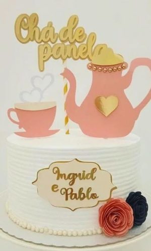 Topo de Bolo Chá de Panela