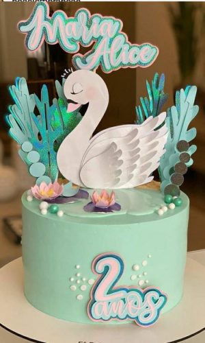 Topo de Bolo Cisne