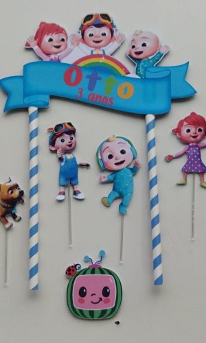 Topo de Bolo Cocomelon