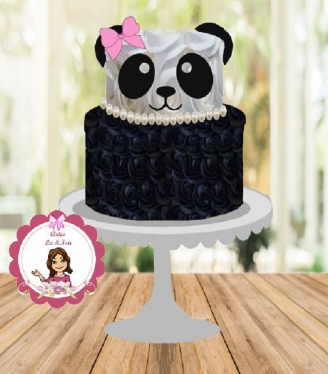 Arquivo de Corte Topo de Bolo Carinha Panda