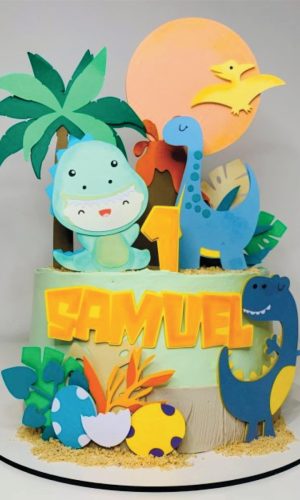 Topo de Bolo Dino Baby Arquivo de Corte 3d