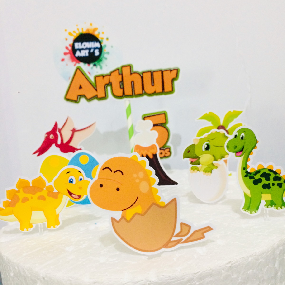 Topo de Bolo Dinossauro Baby (arquivo de Corte) 4 Por 10,00 - Imagem 2