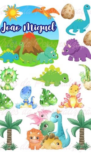 Topo de Bolo Dinossauro baby DIGITAL