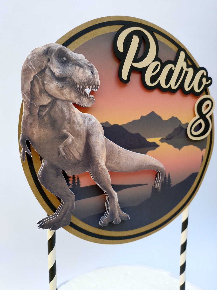 TOPO DE BOLO - DINOSSAURO - Imagem 3