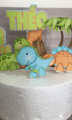 TOPO DE BOLO DINOSSAUROS - DINOS BABY - Arquivo de Corte