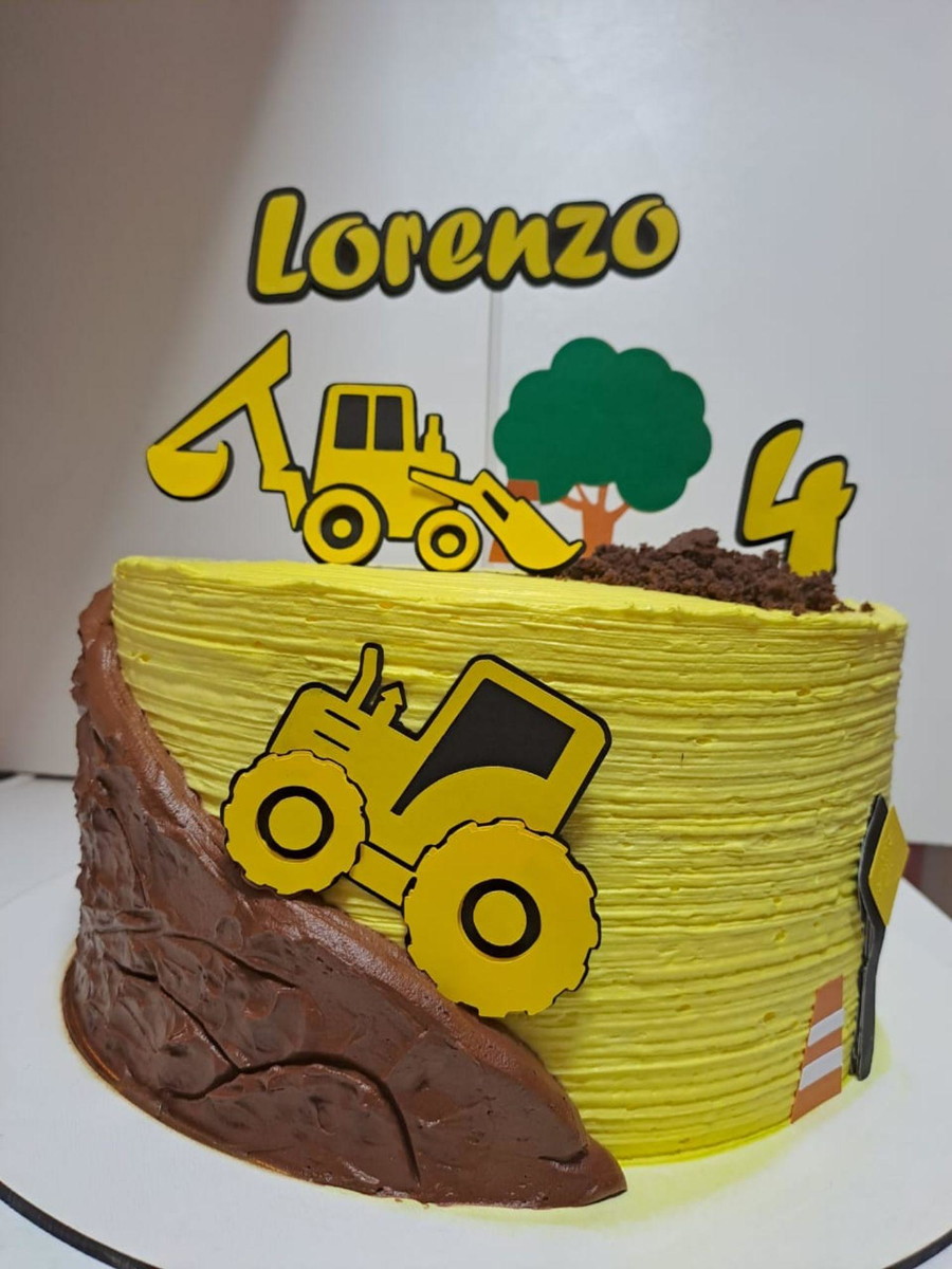 Topo de Bolo Escavadeira