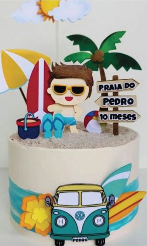 Topo de Bolo Férias Menino Arquivo de Corte