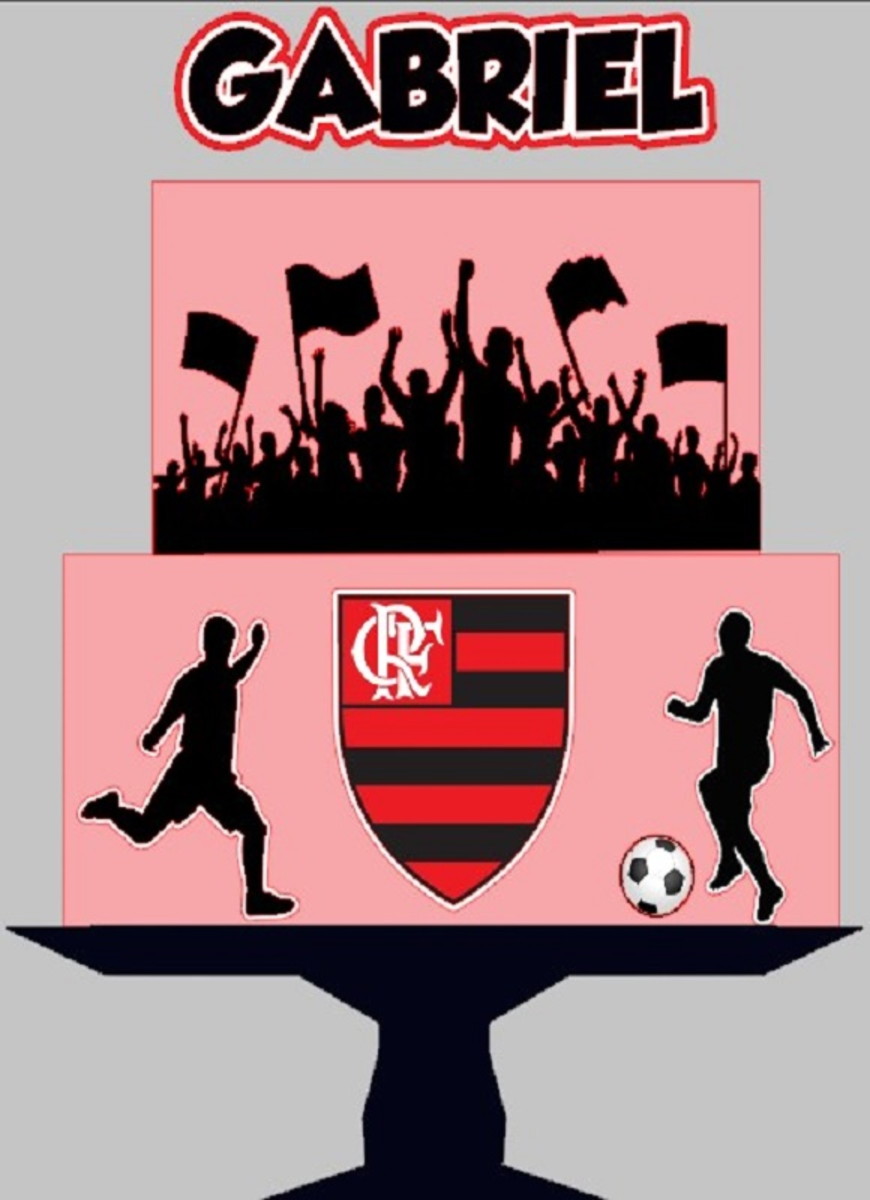 Topo de bolo Flamengo #45 - Arquivo Digital