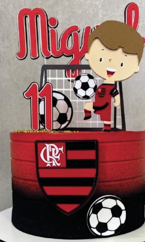 Topo de Bolo Flamengo Menino Arquivo de Corte