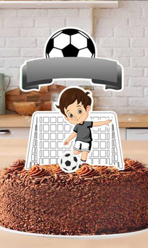 Topo de Bolo Futebol Menino 5675 Arquivo Digital