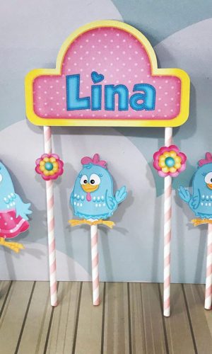 Arquivo de Corte Galinha Pintadinha Topo de Bolo
