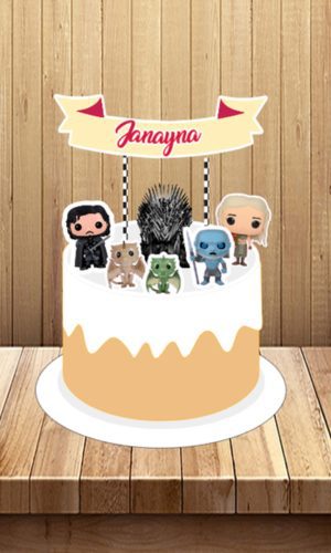 Topo de Bolo Game Of Thrones Cute - Arquivo Digital