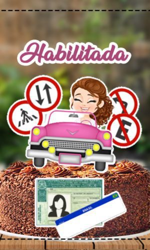 Topo de Bolo Habilitação - Ref 3181 Arquivo Digital
