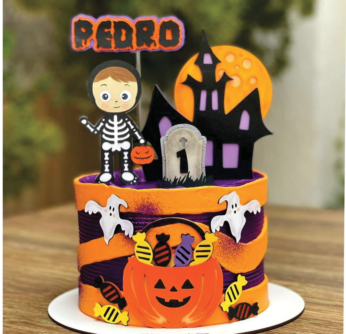 Topo de Bolo Halloween - Arquivo de Corte