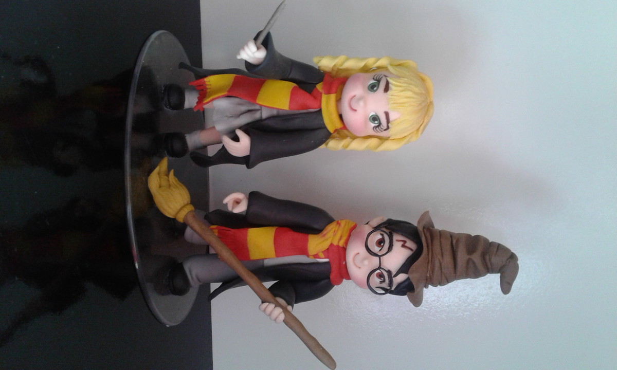 Topo de Bolo Harry Potter e Hermione