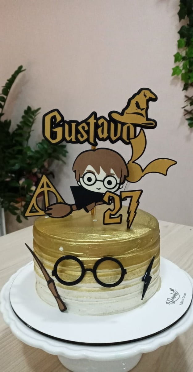 Arquivo de Corte Topo de Bolo Harry Potter em Camadas