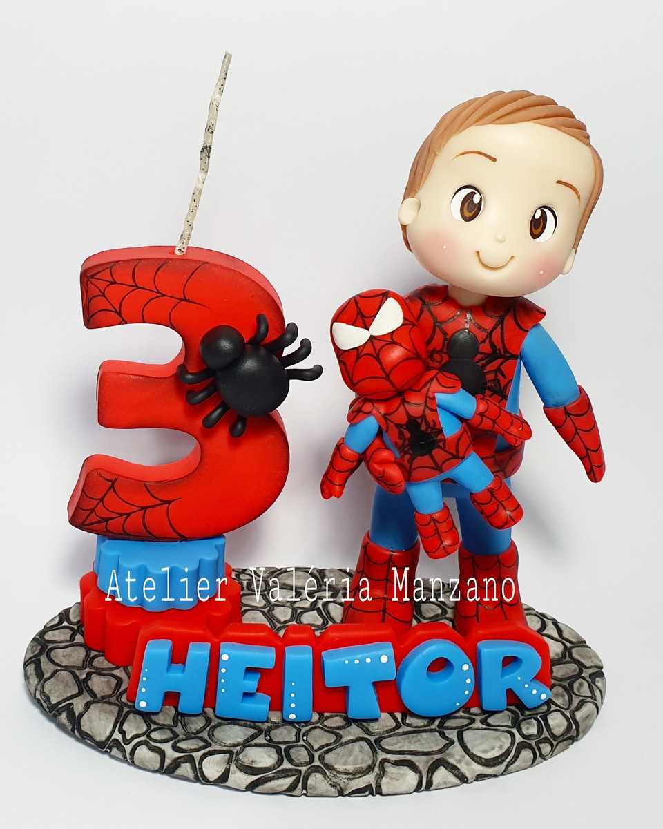 TOPO DE BOLO HOMEM ARANHA PERSONALIZADO