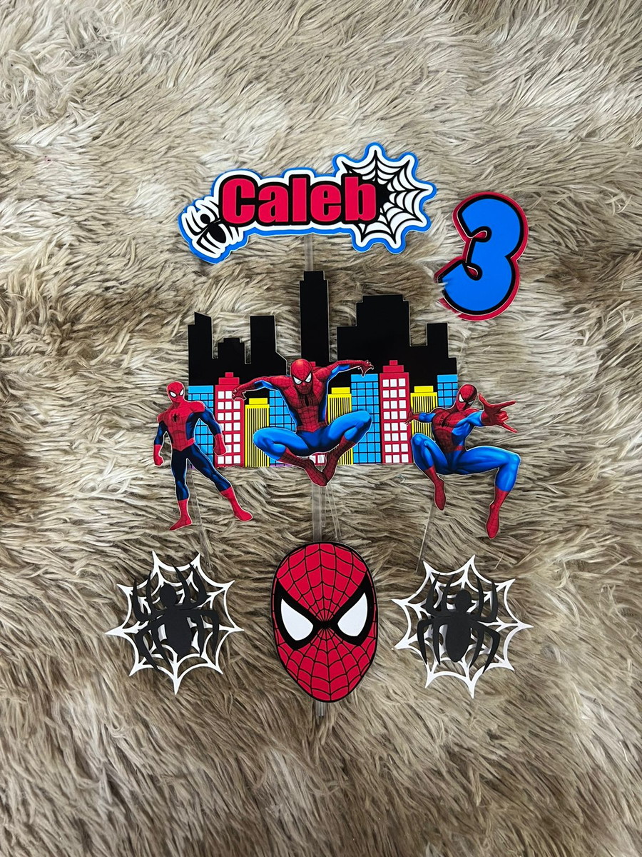 Topo de Bolo Homen Aranha