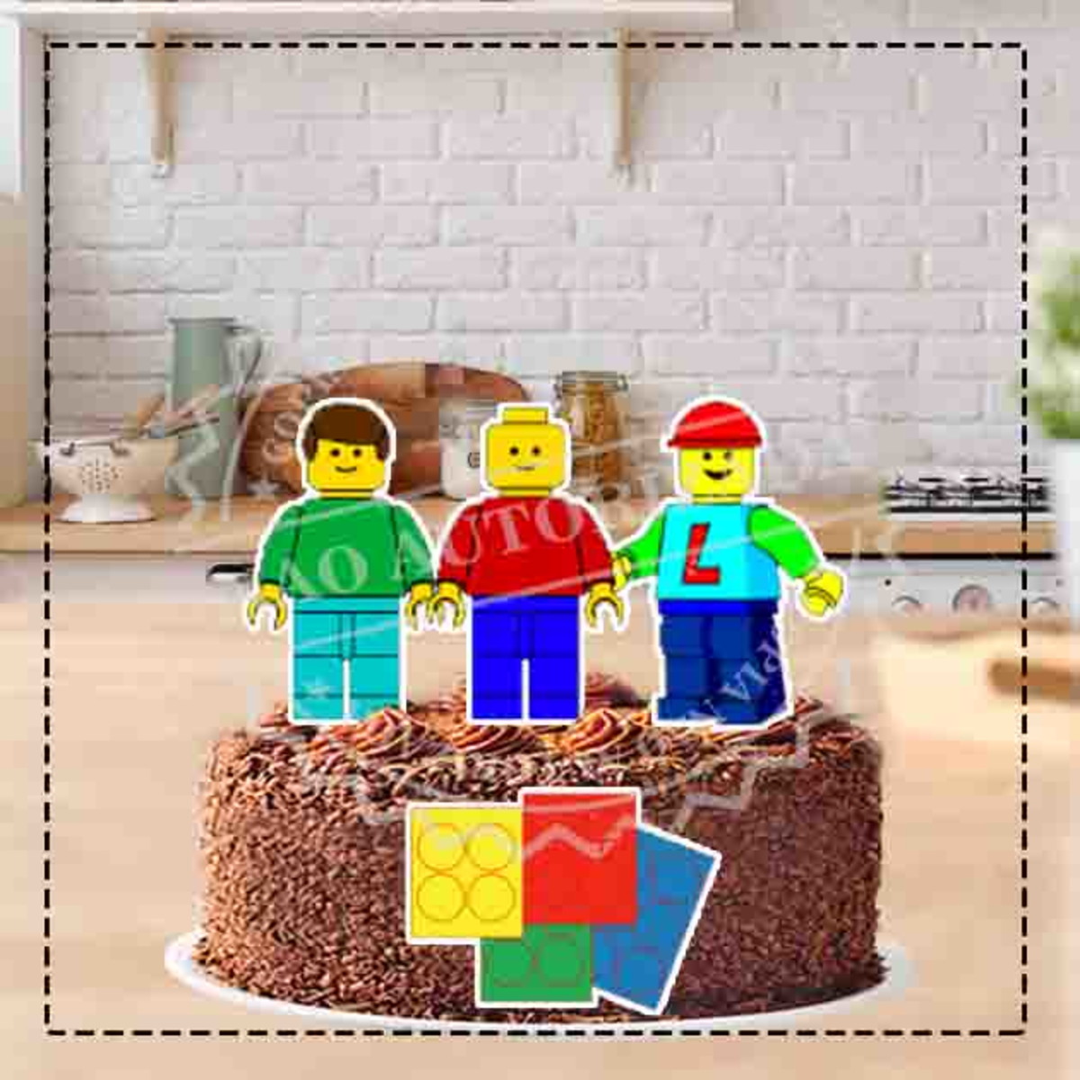 TOPO DE BOLO LEGO - ARQUIVO DIGITAL